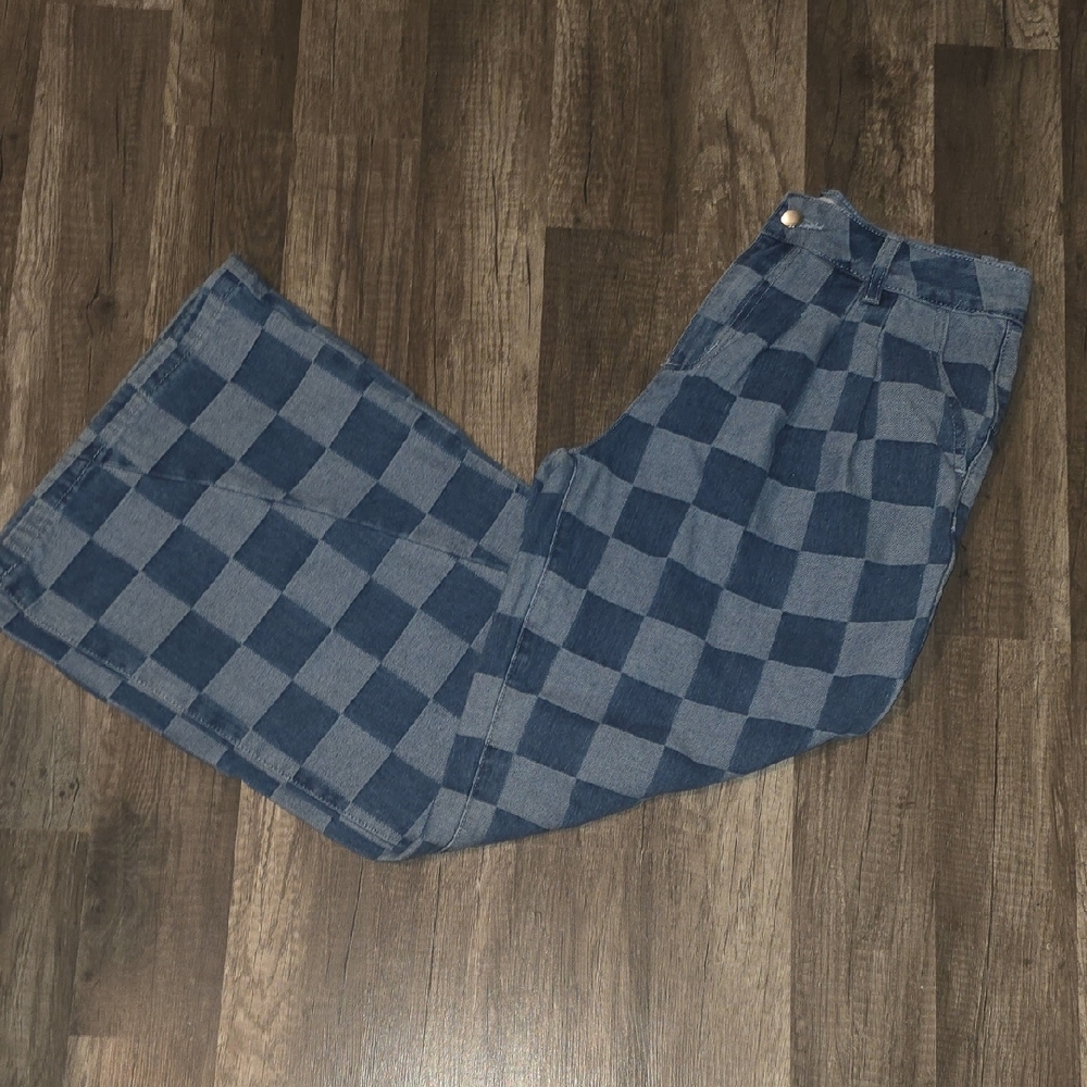 Blue Checkered Pants